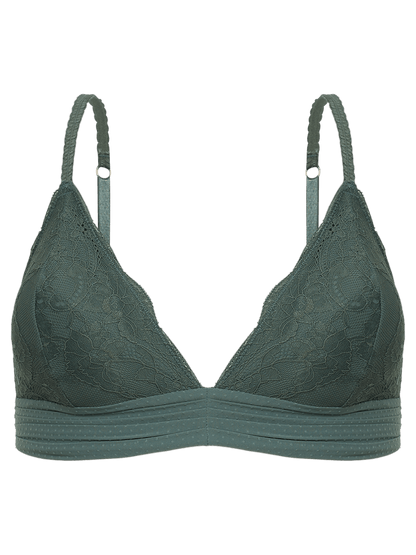 BH Triangel mit herausnehmbarer Schale Spitze Eloise Grün Laurel Wreath