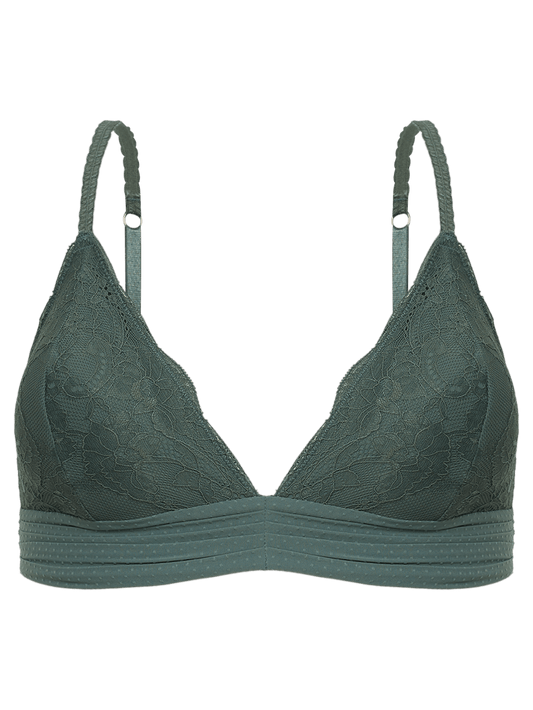 BH Triangel mit herausnehmbarer Schale Spitze Eloise Grün Laurel Wreath 1