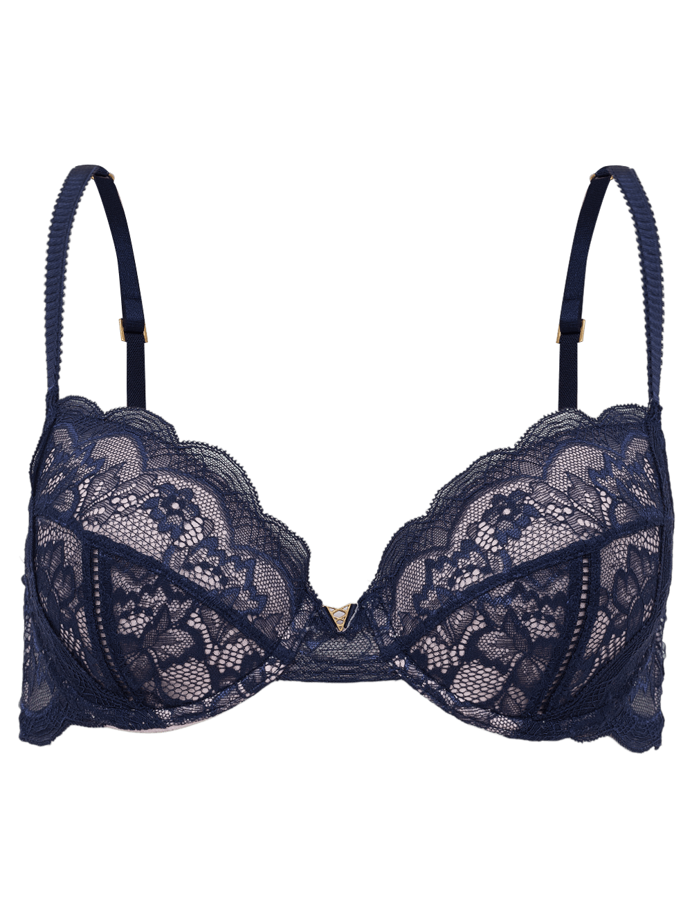 BH volle Abdeckung mit Schale Spitze Celina Blau Peacoat
