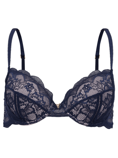BH volle Abdeckung mit Schale Spitze Celina Blau Peacoat