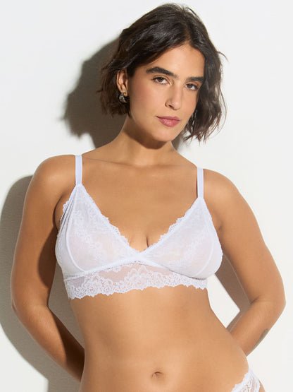 Triangel-Top Spitze Femme Weiß 2