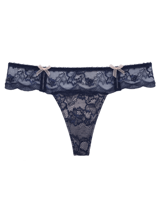 Slip Bikini-String Spitze Celina Blau Peacoat 1