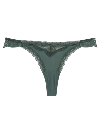 Slip Bikini-String Spitze Eloise Grün Laurel Wreath