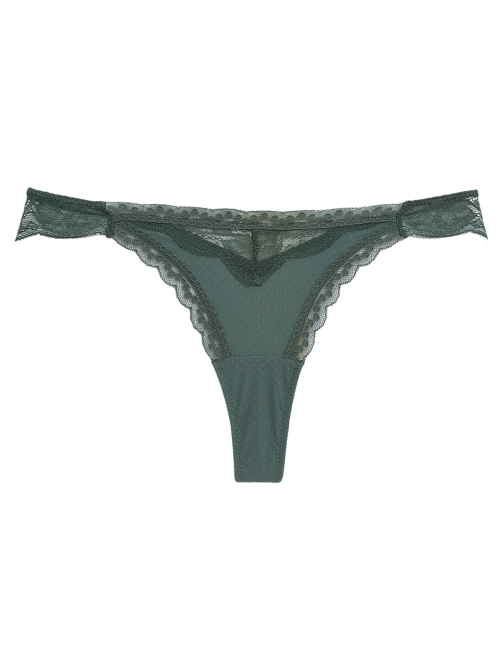 Slip Bikini-String Spitze Eloise Grün Laurel Wreath