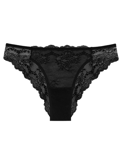 Slip Tanga Spitze Etherea Schwarz 1