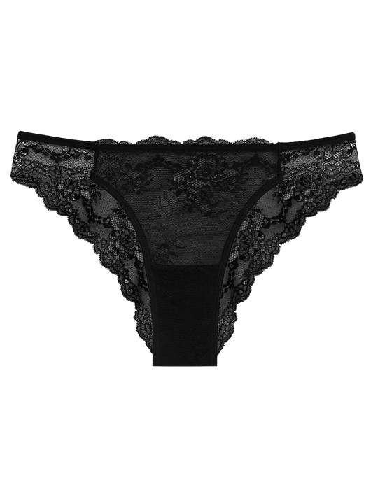 Slip Tanga Spitze Etherea Schwarz 1